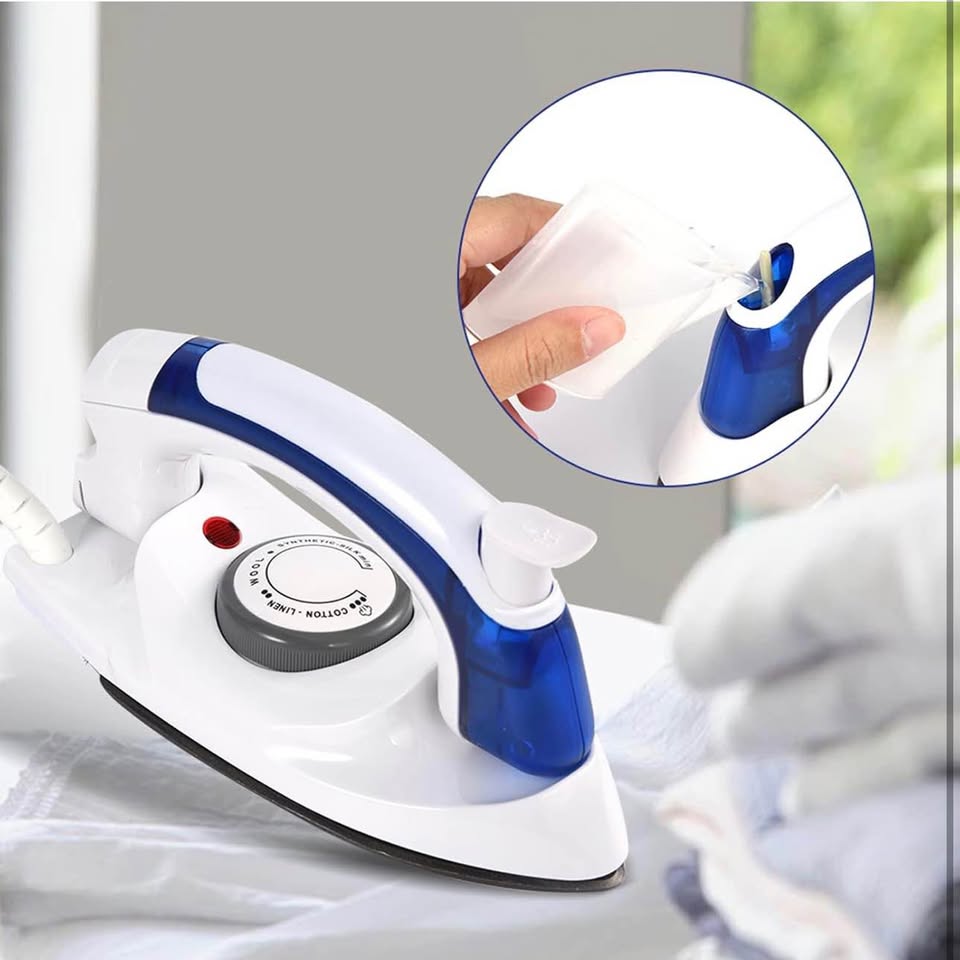 Steam Iron, Portable Foldable Folding Compact Handheld Steam Travel Iron Temperature Control
