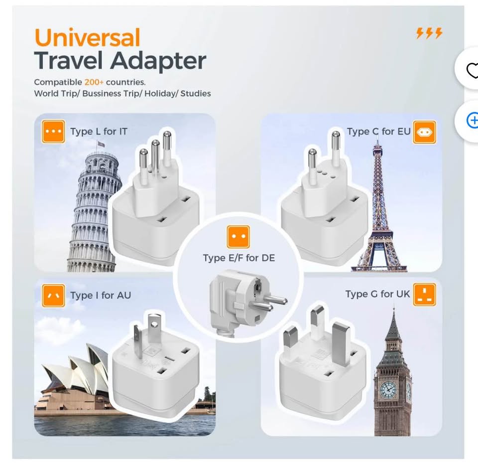 220V to 110V Voltage Converter,TrevoltyUniversal Travel Adapter with 4 USB Ports (1 USB C), 3 AC Soc