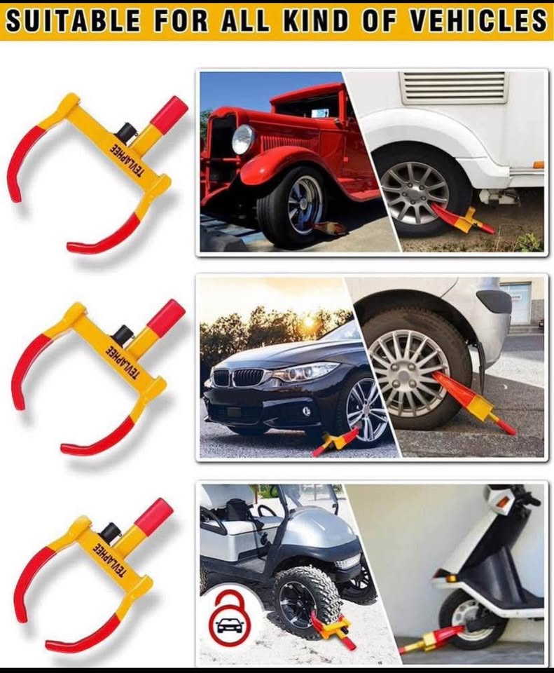 Brand new 2 Adjustable Wheel Locks Set