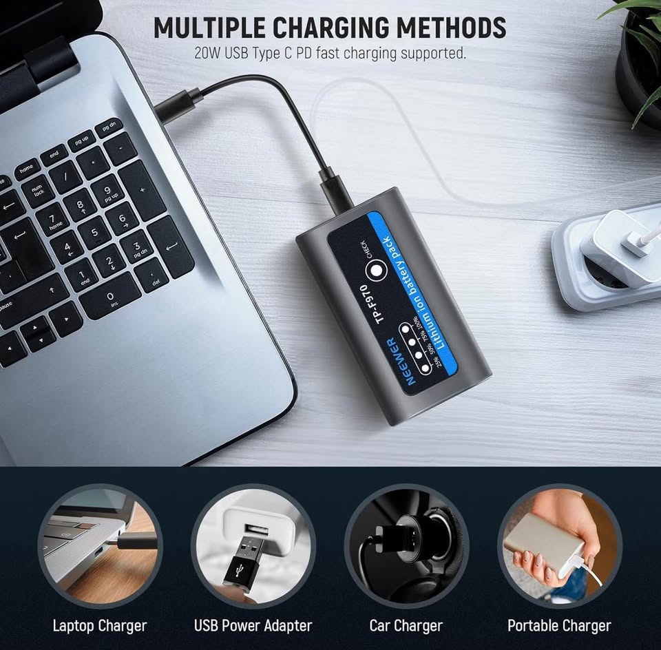 NEEWER TP-F970 Lithium Ion Battery Pack 10500mAh USB-C PD 20W