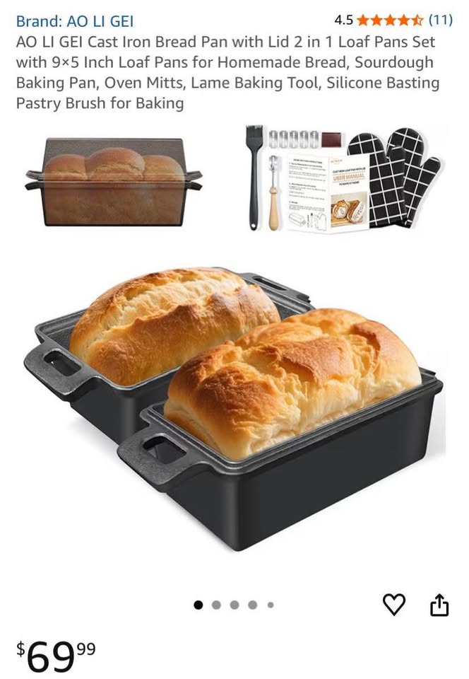 Brand new 9 x 5 inch Cast Iron Bread Pan