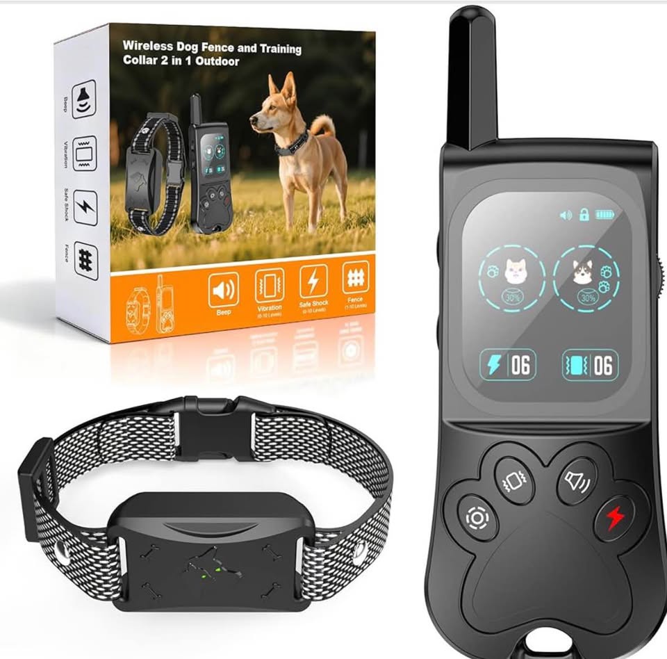 Wireless dog fence and training collar
