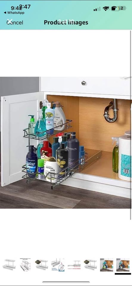 Hold N’ storage pull out cabinet organizer sliding shelf