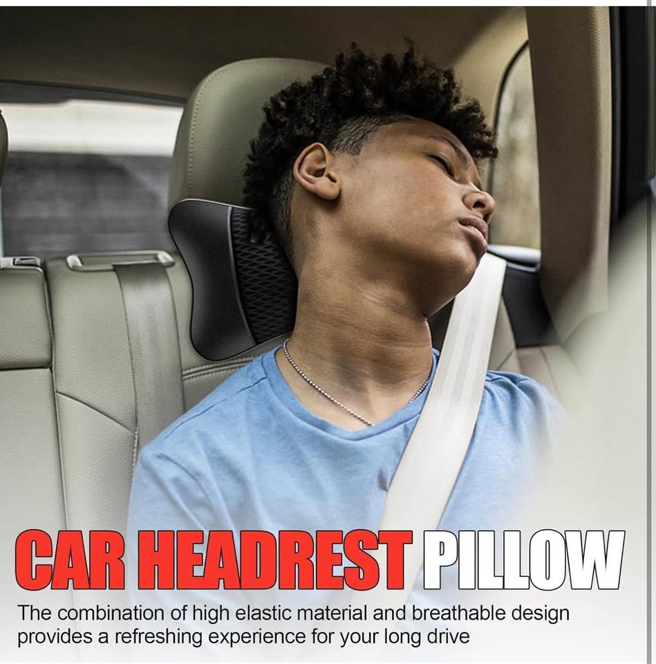 Car Neck Pillow - Elastic Breathable Car Seat Headrest Neck Rest Cushion | Headrest Neck Rest Cushio