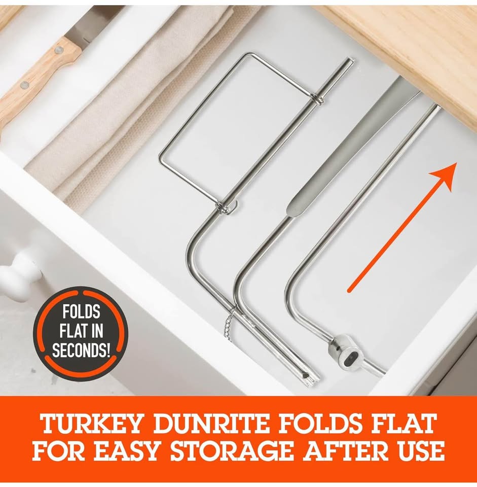 Turkey Roaster - Original Upside Down Turkey Dunrite Stainless Steel Cooker - Keeps Juices Inside Me