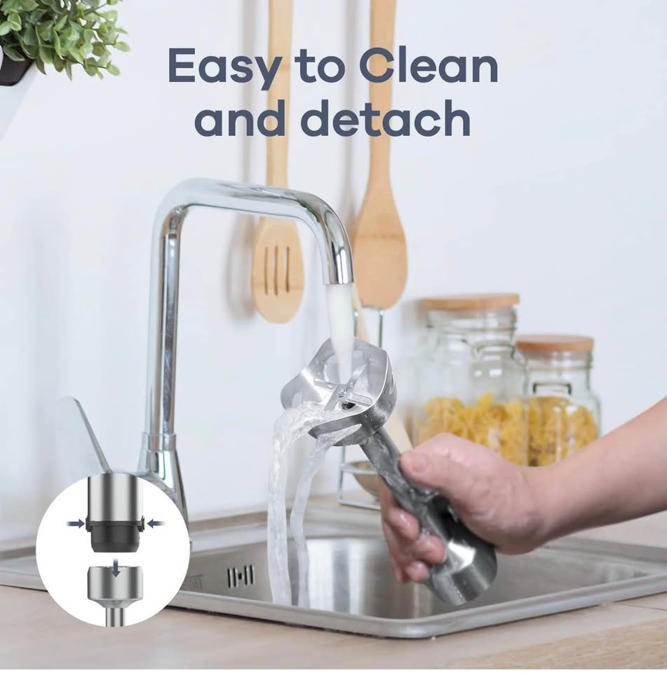 Ganiza Immersion Blender 5 in 1 Hand Blender 800W Heavy Duty Motor, 15 Speed and Turbo Mode Handheld