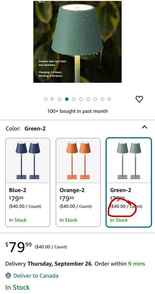 Brand new battery powered dimmable lamp