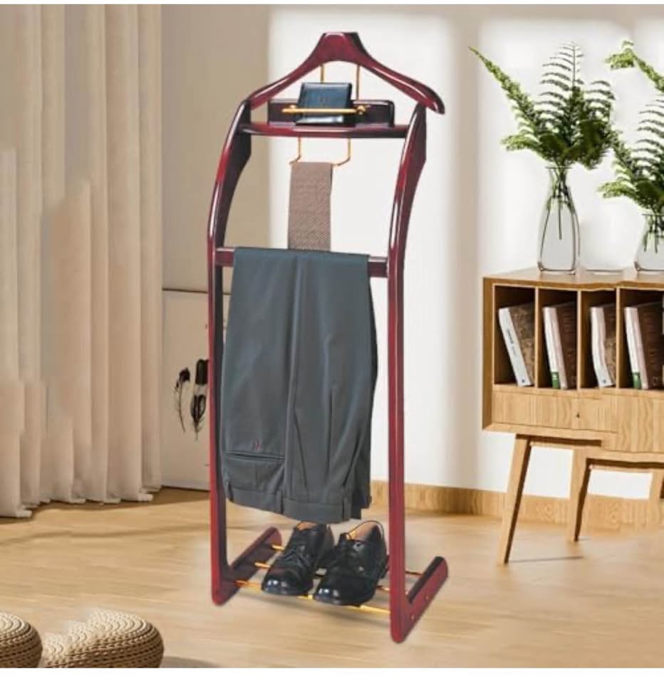 SMARTEK Wood Valet Stand