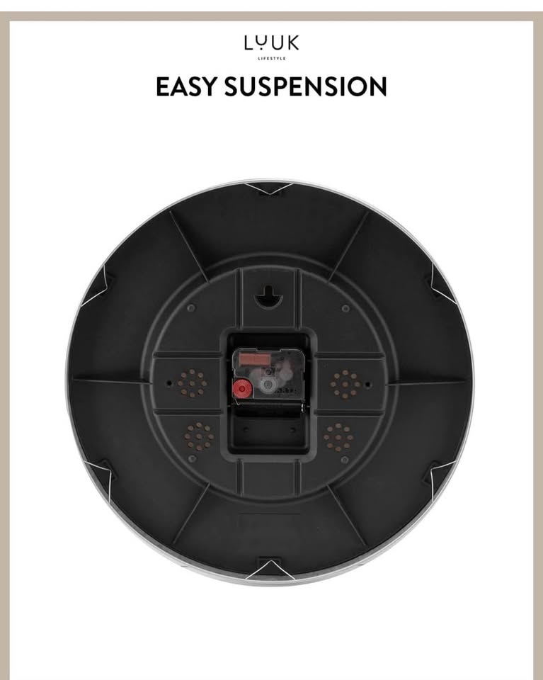 LUUK LIFESTYLE Silent Quartz Wall Clock 31 cm White Gold