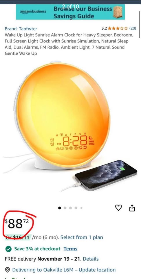 Brand new sunrise alarm clock