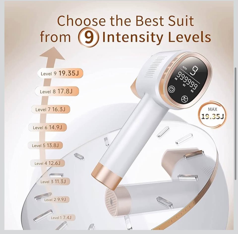 IPL Hair Removal Device Kit w/ Glasses Razors