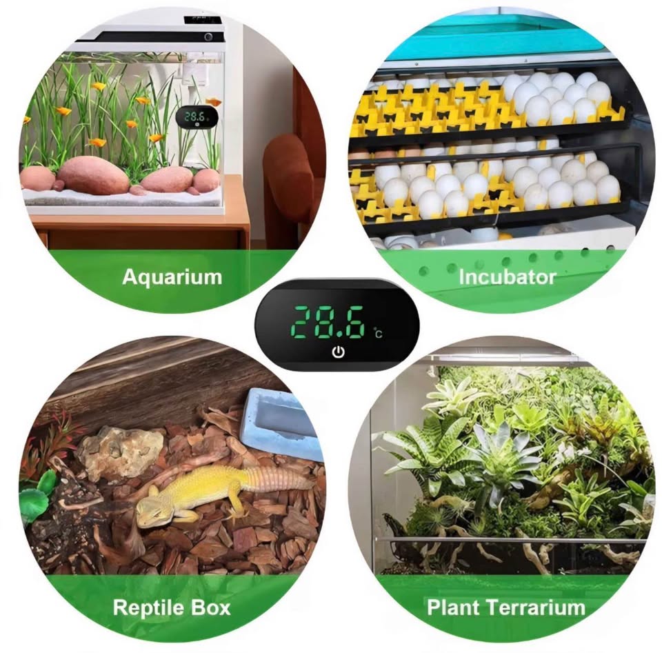 Aquarium Thermometer Digital, Wireless Fish Tank Thermometer with Accurate Temperature Sensor