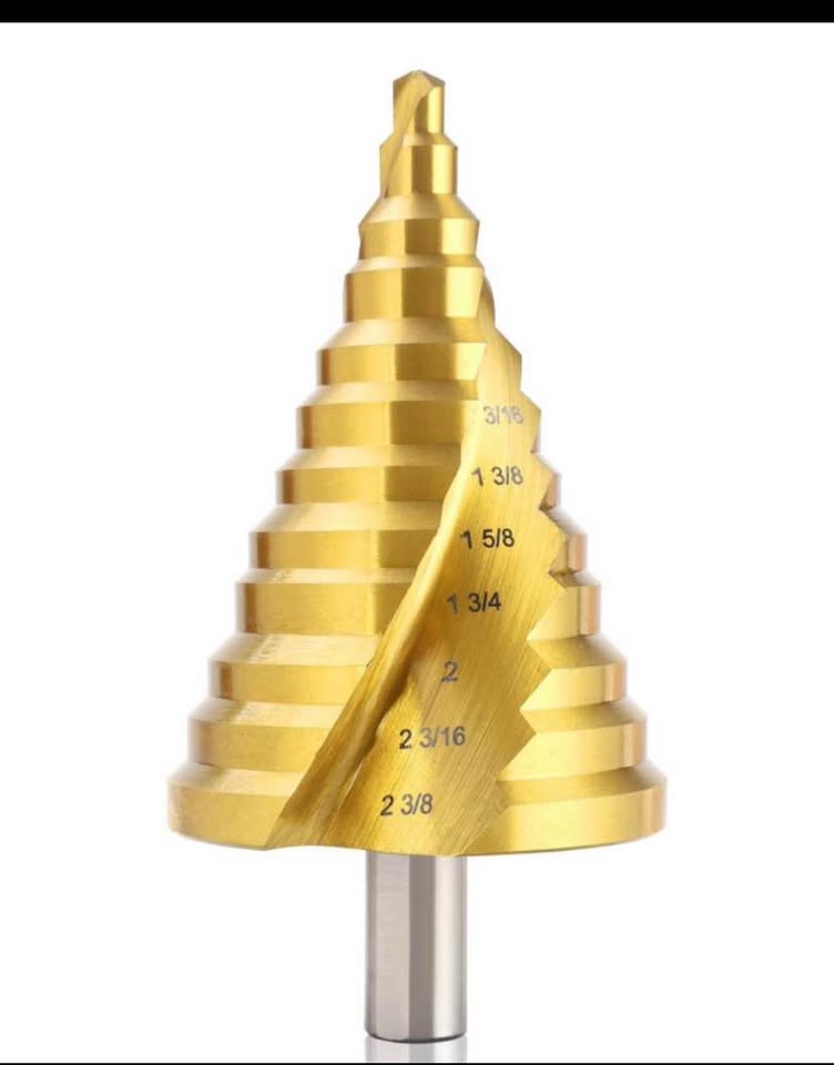 Brand new Spiral Groove Step Drill Bit 1/4” to 2-3/8”