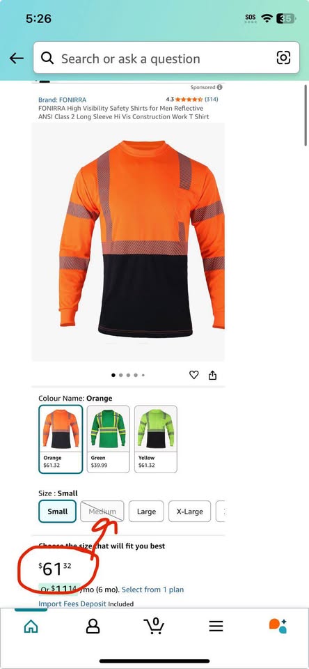 Brand new High visibility Mens Reflective Class 2 safety shirt