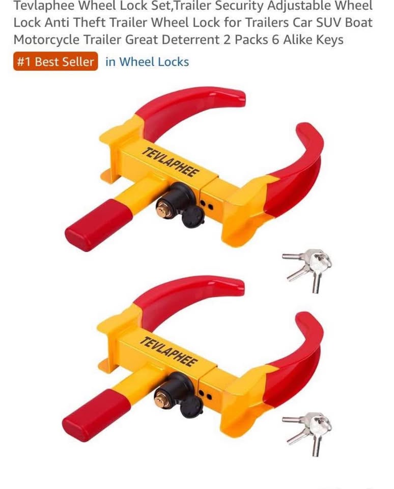 Brand new 2 Adjustable Wheel Locks Set