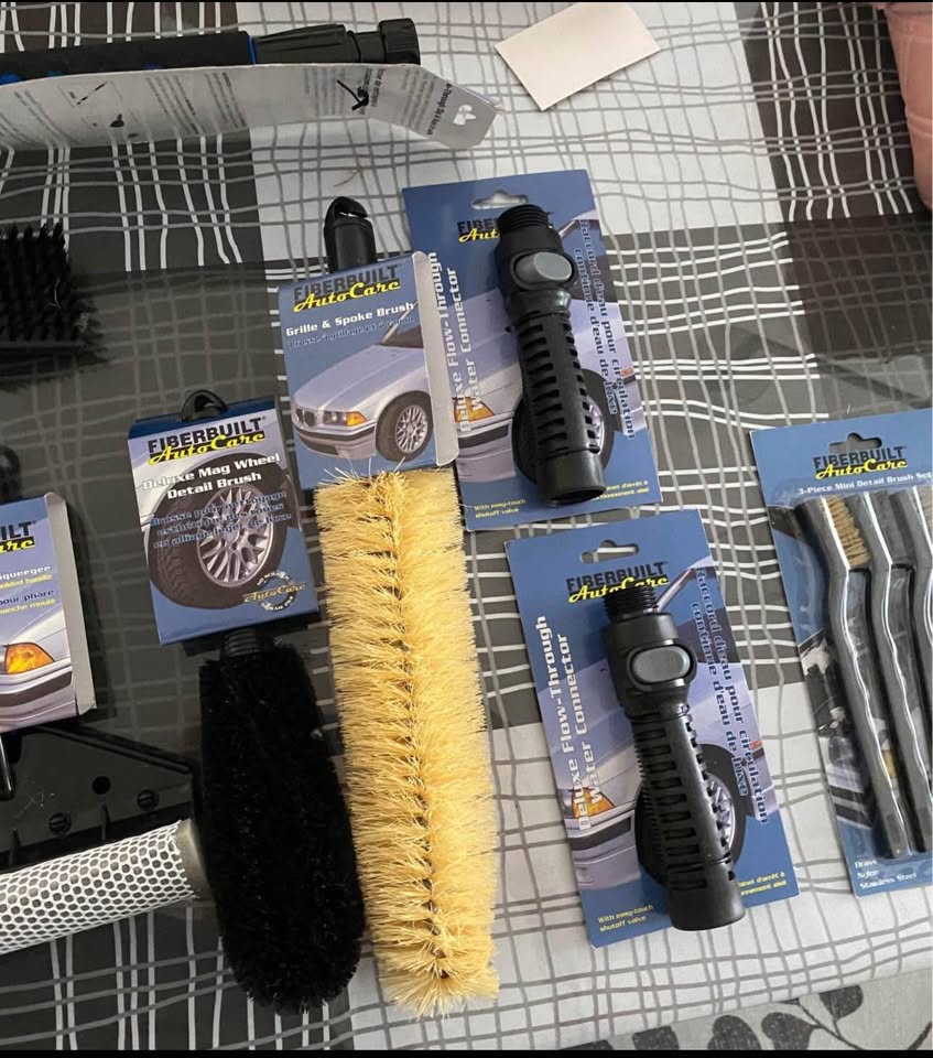 Brand new car cleaning brushes