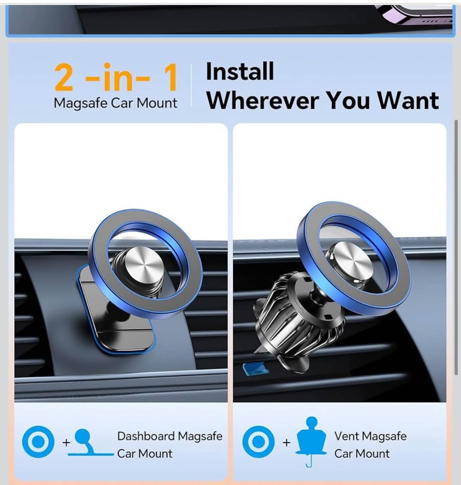 Kaistyle for Magsafe Car Mount20 Strong Magnets Magnetic Phone Holder for Car Phone Holder MountDash