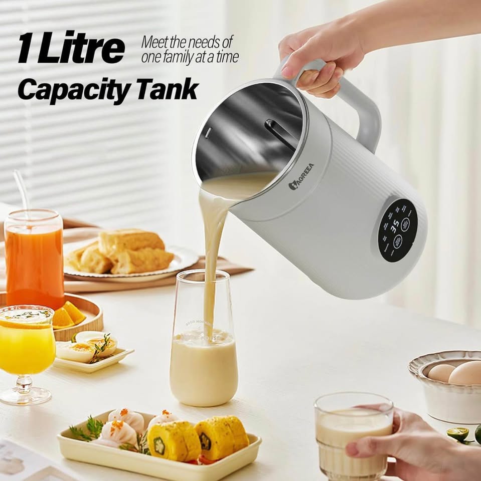 8-IN-1 IAGREEA Nut Milk Maker Machine, 35 oz Soy Milk Maker, Oat, Soy, Plant Based and Dairy Free Be