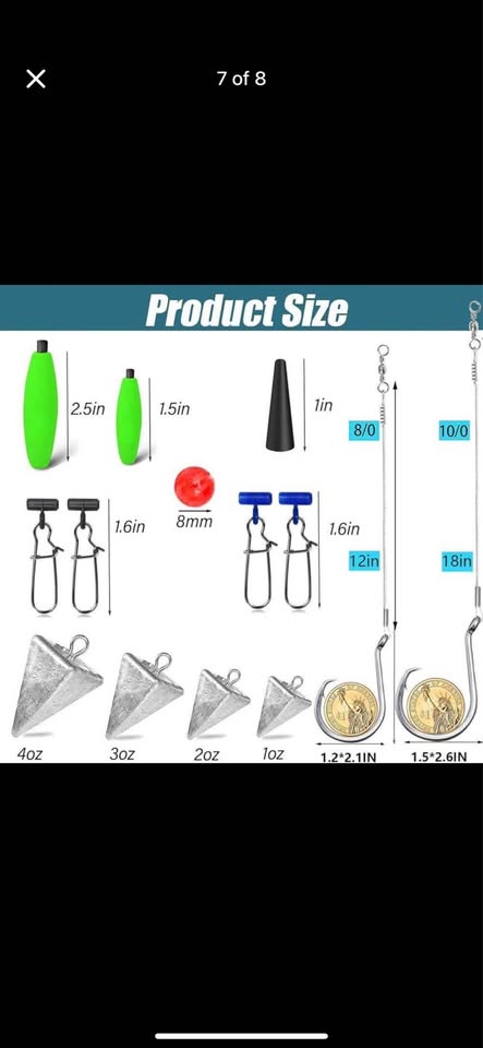 Brand new 78Pcs Saltwater Surf Fishing Kit.