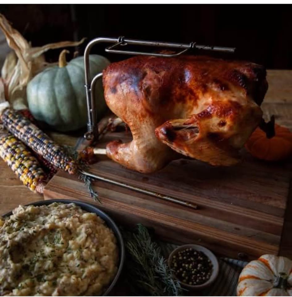 Turkey Roaster - Original Upside Down Turkey Dunrite Stainless Steel Cooker - Keeps Juices Inside Me