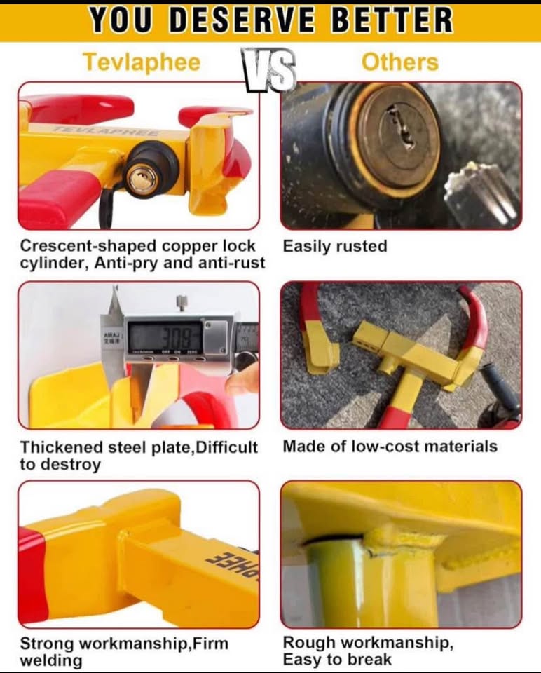 Brand new 2 Adjustable Wheel Locks Set