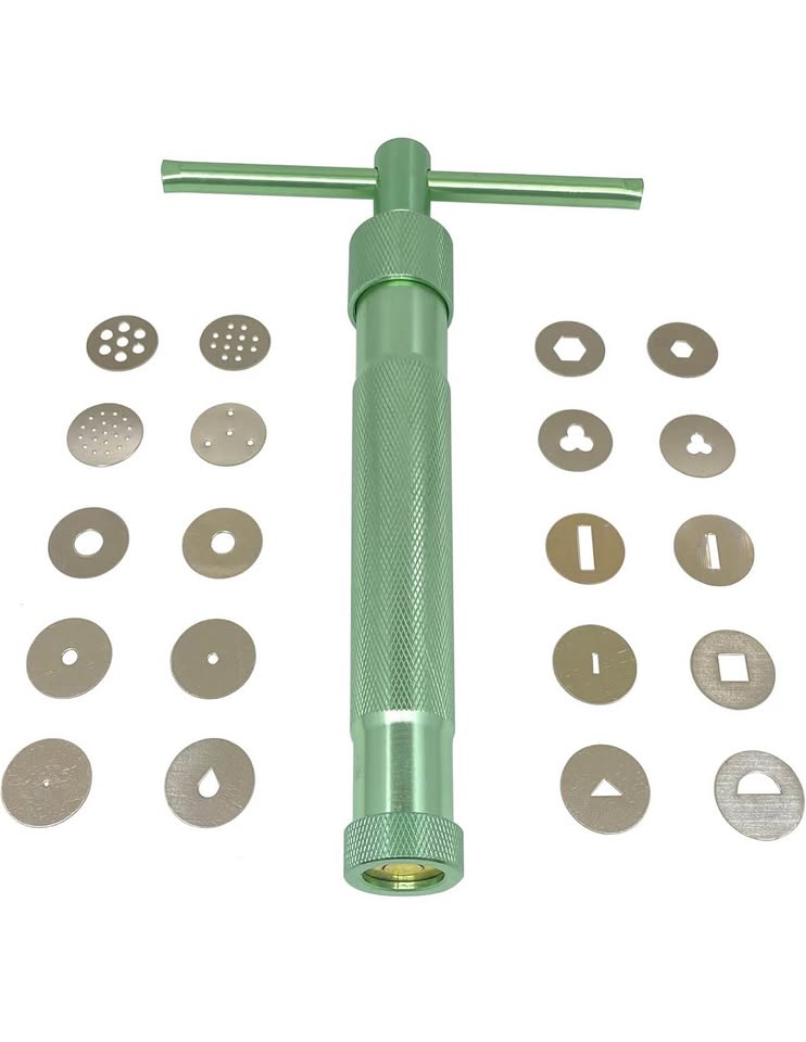 Stainless Steel Clay Extruders Sugar Paste Extruder Cake Fondant Decorating Tool Set (Black)