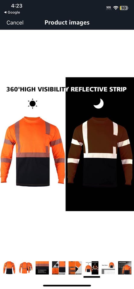 Brand new High visibility Mens Reflective Class 2 safety shirt