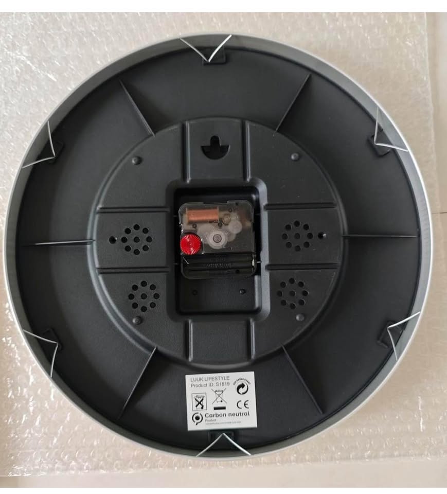 LUUK LIFESTYLE Silent Quartz Wall Clock 31 cm White Gold