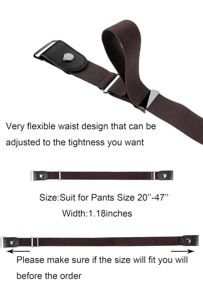 Syhood 5 Pieces No Buckle Belt for Women Men Free Buckle Adjustable Invisible Elastic Belts for Jean