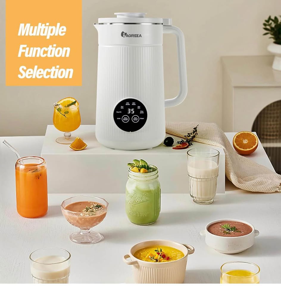 8-IN-1 IAGREEA Nut Milk Maker Machine, 35 oz Soy Milk Maker, Oat, Soy, Plant Based and Dairy Free Be