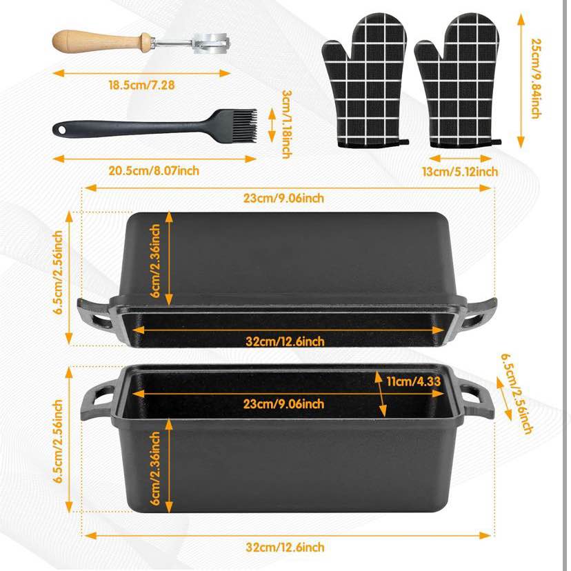 Brand new 9 x 5 inch Cast Iron Bread Pan