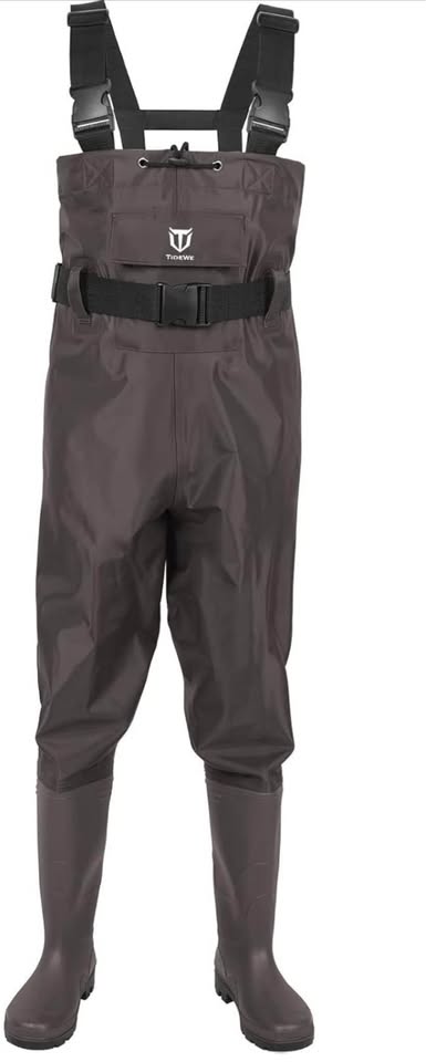 TideWe Bootfoot Chest Waders, Fishing Waders 2-Ply Nylon Waterproof Hunting Waders for Men & Women