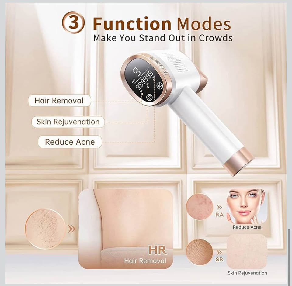 IPL Hair Removal Device Kit w/ Glasses Razors