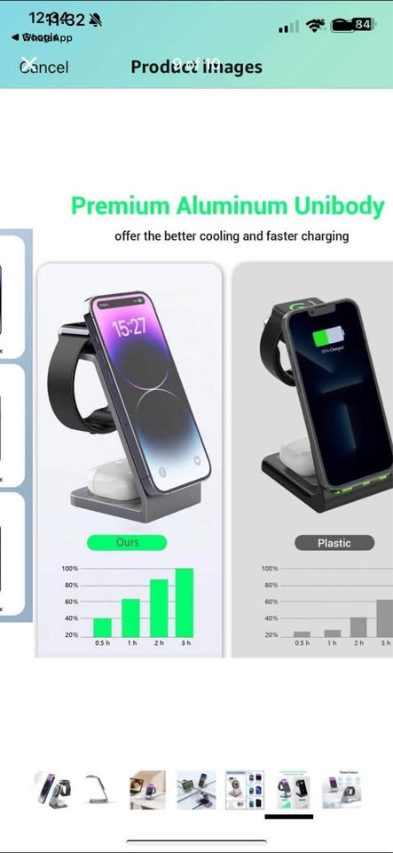 Brand new 3 in 1 charging station (phone + earbuds + watch)