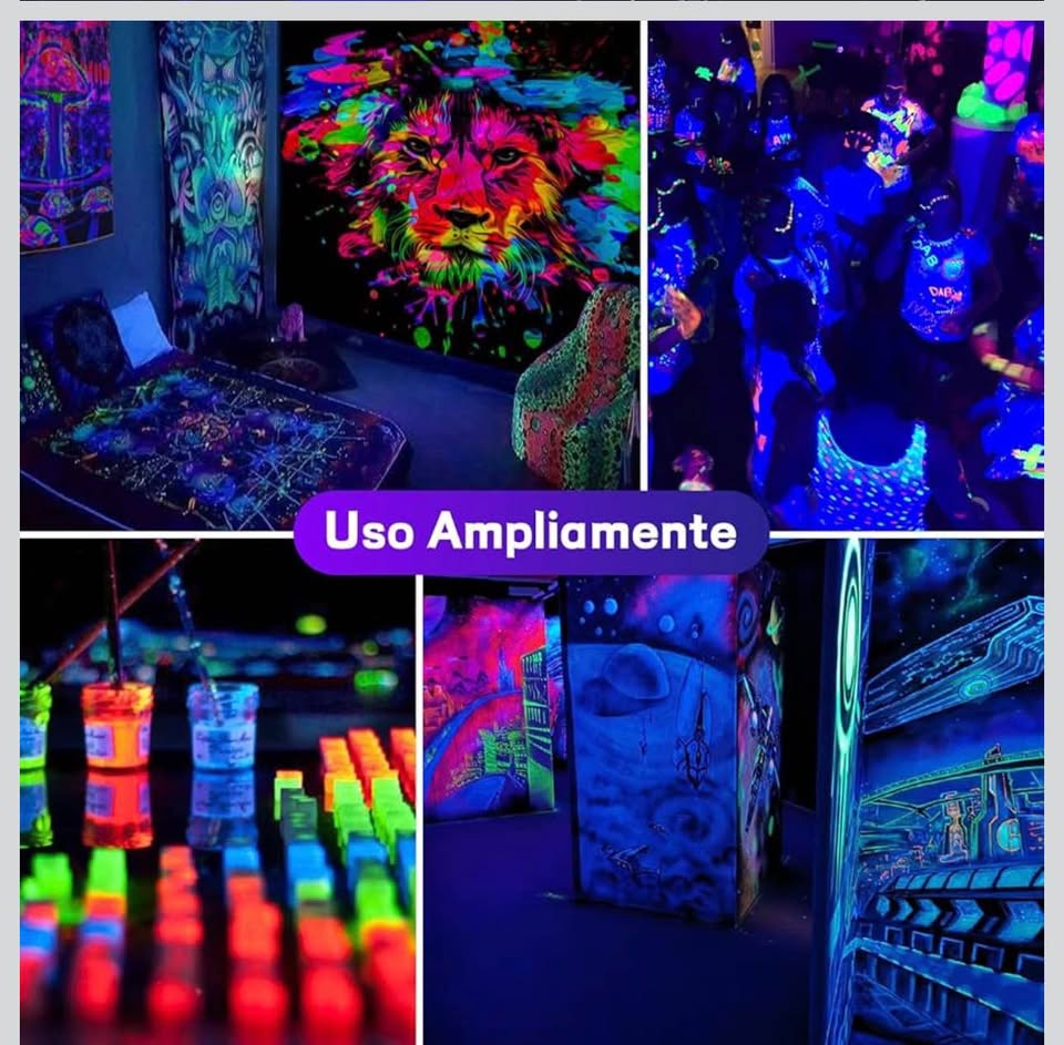 100W LED Black Light 2 Pack, ELWOKS Black Lights for Glow Party, Ultra Thin Black Lights Flood Light