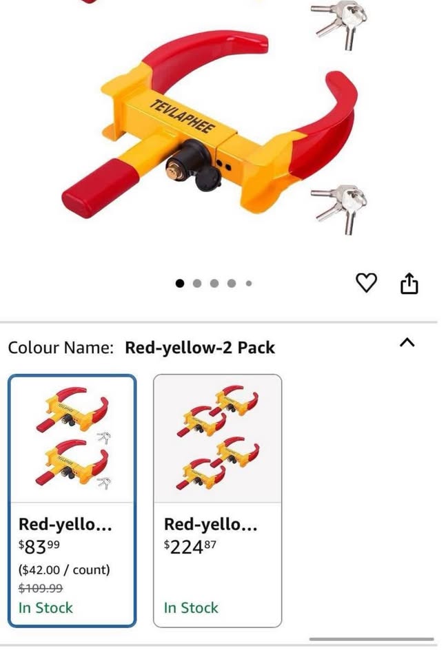 Brand new 2 Adjustable Wheel Locks Set