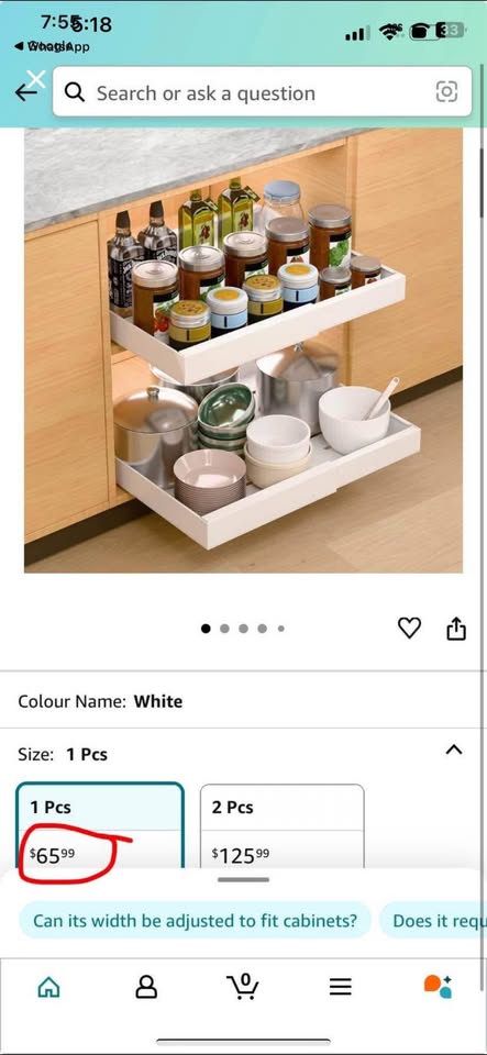 Pullout cabinet organizer