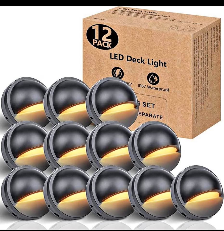 Brand new Outdoor Waterproof 12 pack Low Voltage LED Deck Lights