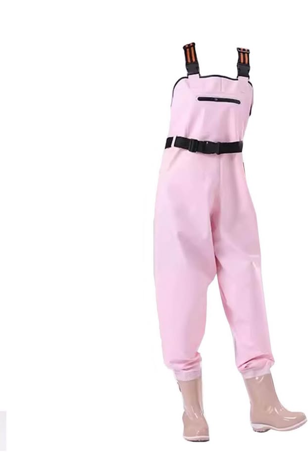 Underwater Women Chest Waders, Waterproof Hip Waders，PVC Lightweight Hip Boot with Cleated Outsole