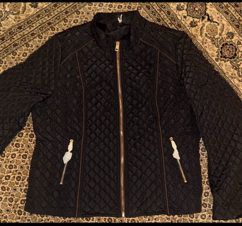 Black Quilted Jacket with Fleece Lining
