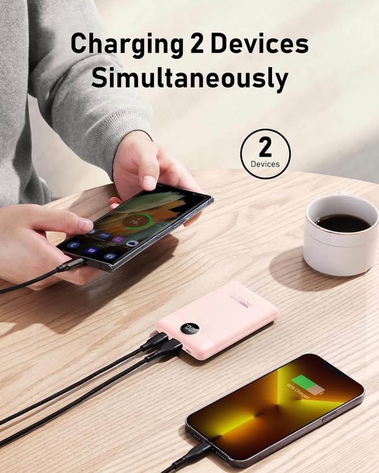 VEEKTOMX Mini Power Bank 10000mAh, 22.5W Fast Charging Small Portable Charger with PD 3.0 & QC 3.0,U