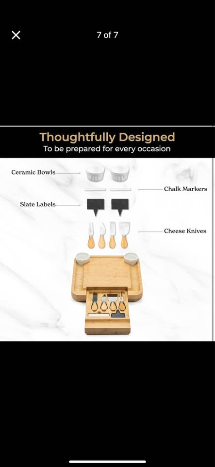 Smirly large bamboo Charcuterie Board / cheese board Set