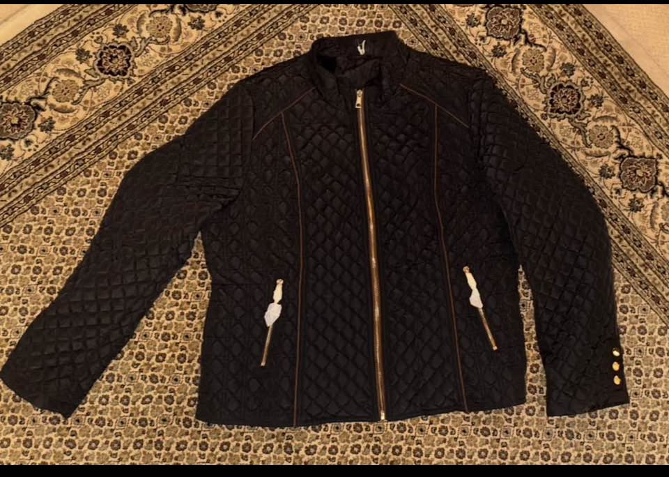 Black Quilted Jacket with Fleece Lining