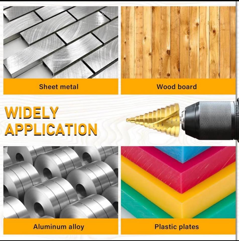 Brand new Spiral Groove Step Drill Bit 1/4” to 2-3/8”