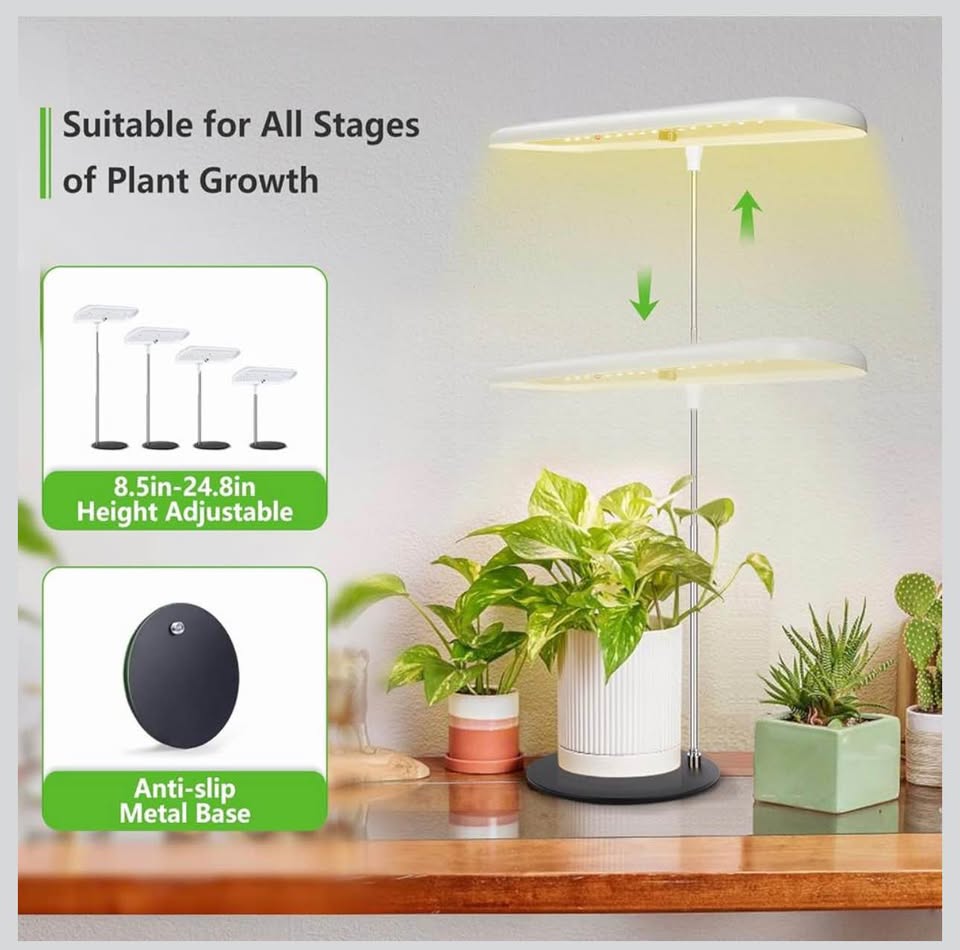 FOXGARDEN Grow Light, Full Spectrum LED Plant Light with Base, 26" Height Adjustable Growing Lamp wi