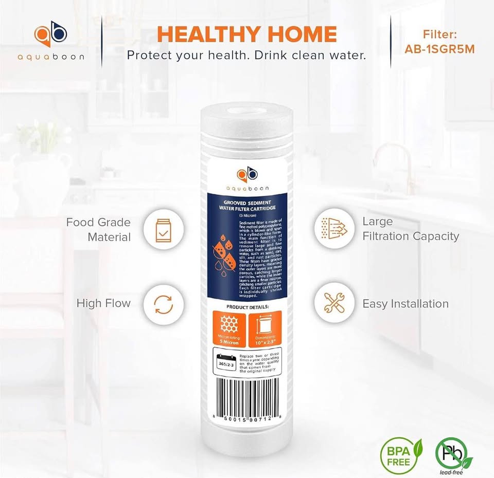 Grooved Sediment Water Filter