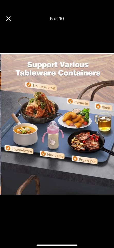 Brand new iTRUSOU rollable + portable electric warming tray