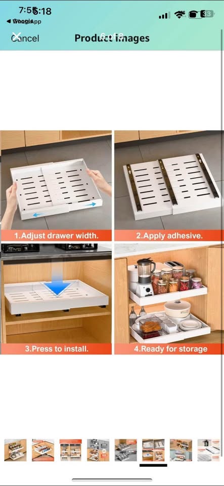Pullout cabinet organizer