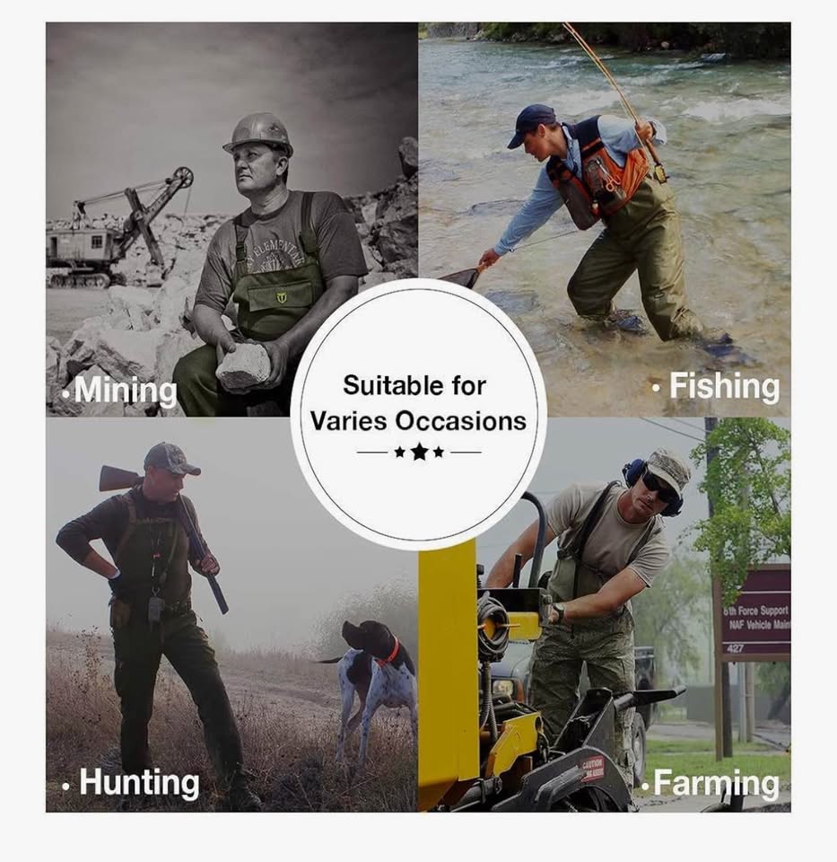 Bootfoot Chest Waders, Fishing Waders 2-Ply Nylon Waterproof Hunting Waders with Boot Hanger men/wom