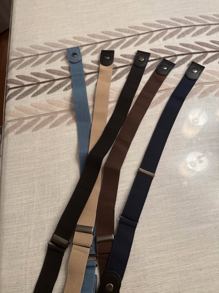 Syhood 5 Pieces No Buckle Belt for Women Men Free Buckle Adjustable Invisible Elastic Belts for Jean